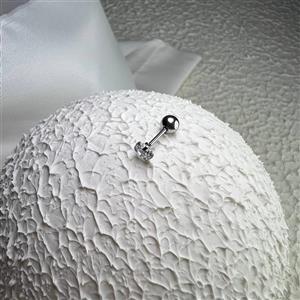 پیرسینگ گوش پشت گوی طرح قلب سایز نگین 4mm کد ۱۱۳۹