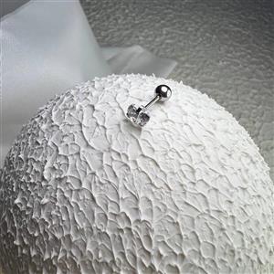پیرسینگ گوش پشت گوی طرح قلب سایز نگین 5mm کد ۱۱۴۰
