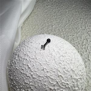 پیرسینگ گوش پشت گوی مشکی نگین 3mm کد ۱۵8