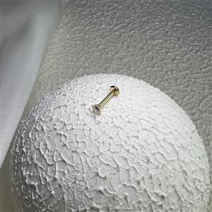 پیرسینگ نگین دار طلایی نگین 3mm اندازه پایه 11mm کد 618
