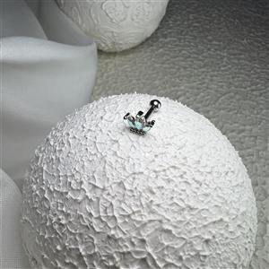 پیرسینگ گوش جواهری سه نگین کد ۱۲۲