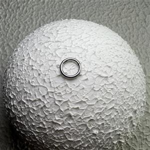 پیرسینگ حلقه ای نقره ای لولا مخفی کد 1171 سایز 6mm