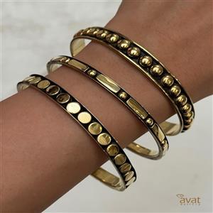 النگو دکمه ای هندی طلایی