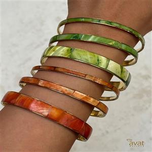 ست سه تایی النگو هندی رنگی