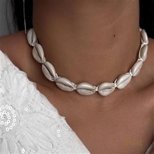 گردنبند صدف گوش ماهی طبیعی