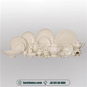 سرویس چینی 114پارچه مارگریت Marguerite 114 gold edge set (11100051)