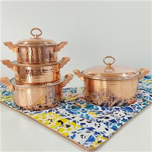 ست 4 عددی قابلمه مسی