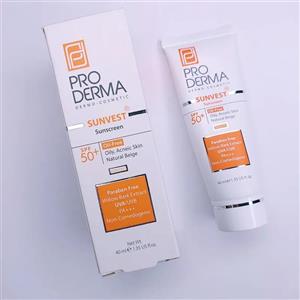 کرم ضدآفتاب فاقد چربی پرودرما PRO DERMA بژ طبیعی spf 50 مناسب پوست چرب حجم 40 گرم 92388