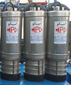 کفکش استیل امپیکو 22 متری 3 اینچ 2/8 اسب سه فاز دو جداره  MPCO-S.99.22-8 | پمپ کف کش مطیع پمپ خروجی بالا تنه باریک 3 فاز