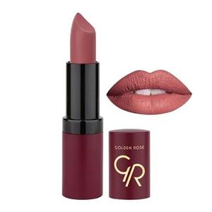 رژ لب جامد مات و مخملی گلدن رز Golden Rose مدل GR Velvet Matte Lipstick شماره 15