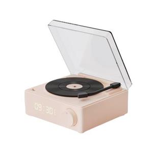 اسپیکر بلوتوثی طرح گرامافون صورتی مدل Round-X11