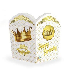 پاپکرن تم تولد تاج سفید 10 عددی