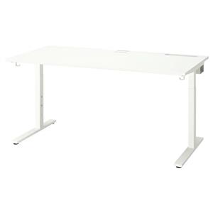 میز تحریر سفید سایز ۱۶۰x۸۰ ایکیا مدل MITTZON