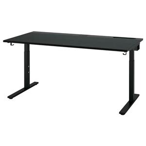 میز تحریر روکش خاکستری رنگ مشکی/مشکی سایز ۱۶۰x۸۰ ایکیا مدل MITTZON