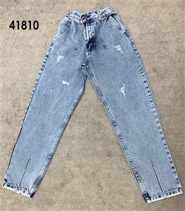 شلوار مام فیت آبی روشن41810