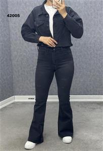 کت کوتاه جین کراپ ذغالی 42005