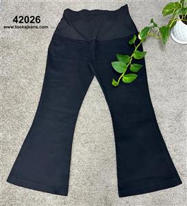 شلوار بارداری کتان بوتکات مشکی