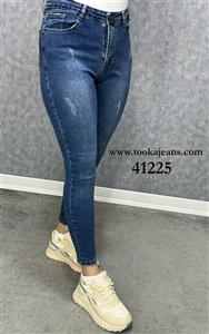 شلوار جین زنانه اسکینی جذب سرمه ای تینت قد90