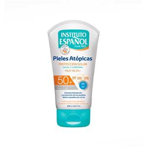 کرم ضد آفتاب بی رنگ اسپانول ESPANOL مدل PIELES ATOPICAS با SPF 50 مناسب کودکان و بزرگسالان حجم 150 میل