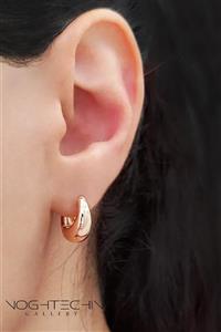 گوشواره زنانه برند وای اس ایکس مدل حلقه ای ژوپینگ کوچک طرح طلا وارداتی