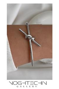 دستبند زنانه برند فشن‌مدل گره ترند استیل