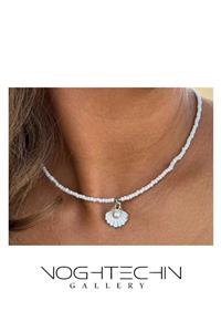 گردنبند زنانه برند وای اس ایکس مدل صدف سپید داخل مرواریدی با کیفیت بالا