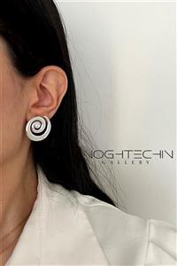 گوشواره زنانه برند فشن مدل حلزونی نقره با کیفیت وارداتی 