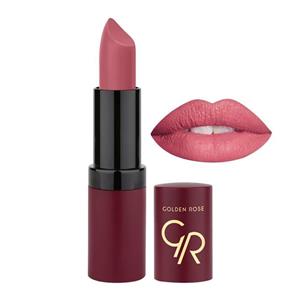 رژ لب جامد مات و مخملی گلدن رز Golden Rose مدل GR Velvet Matte Lipstick شماره 12