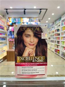 کیت رنگ مو لورآل (Loreal) مدل Excellence شماره 4.15 رنگ قهوه‌ ای ماهگونی حجم 48 میلی‌ لیتر