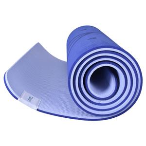 مت یوگا فوق حرفه ای الایمنت (TPE) دو لایه 6 میل : آبی کاربنیکاور و بند رایگان