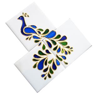 کاشی طرح طاووس مجموعه سه عددی