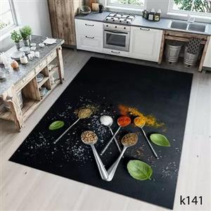 فرش ماشینی چاپی | فرشینه آشپزخانه مخمل هازان ترک کد K141 (پس کرایه)