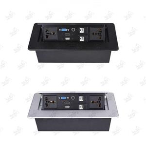 پریز برق پاپ آپ با دکمه تاچ مکانیکی دو سوکتی برق یونیورسال فانتونی مدل N336 و N337