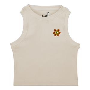 کراپ تاپ کشی گلدوزی طرح گل چشم دار | FLOWER WITH EYE