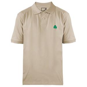 تیشرت سه دکمه گلدوزی طرح شبدر سه‌برگی | SHAMROCK
