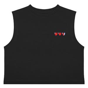 کراپ تاپ گلدوزی طرح قلب | HEART