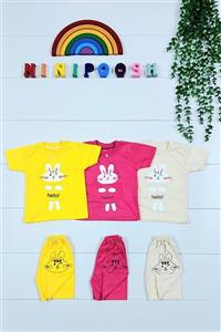 تیشرت شلوارک خرگوش جیب دار سایز30،35،40