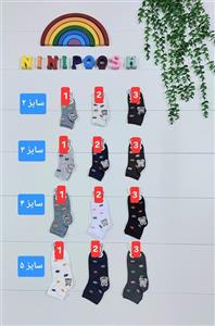 جوراب بچگانه طرح گل سایز2تا7سال