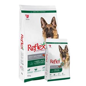 غذای خشک سگ بالغ بره و برنج و سبزیجات برند رفلکس