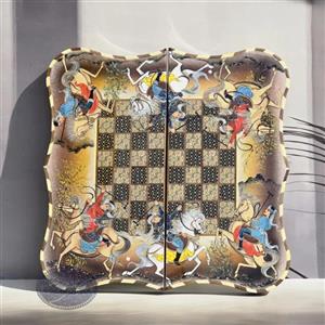 تخته نرد و شطرنج دالبر نگارگری چوگان 50 کاظمی