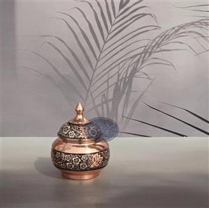 قندان 18 الماس تراش آبکاری نقره کاظمی