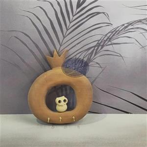 جا کلیدی چوبی جغد تکی کوچک کاظمی