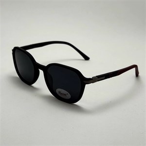 عینک آفتابی پلاریزه پرسول PERSOL مشکی دسته زرشکی لولا فنری فوق سبک با کد رفرنس P 3221