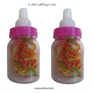 کش چهل گیس رنگی پستونکی دخترانه 2 عددی