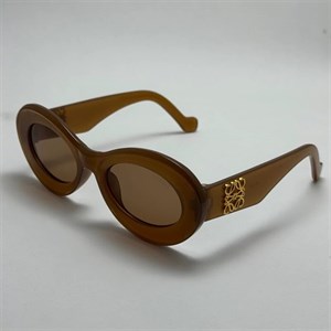 عینک آفتابی زنانه Loewe Oval Chunky لووه بیضی قهوه ای کد 1207
