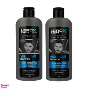 شامپو ضد شوره مو لروکس (Lerox) مدل Vigorous وزن 300 گرم مجموعه 2 عددی