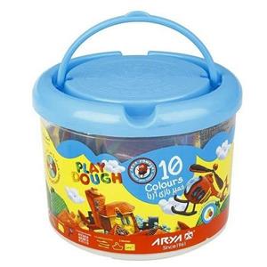 خمیر بازی 10 رنگ سطلی آریا