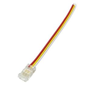 کانکتور ریسه LED نواری 180 درجه سایز 8mm سه پین سیم دار