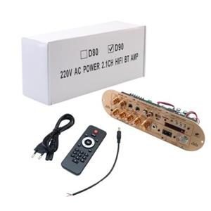 پنل کامل آمپلی فایر HIFI بلوتوثی 2.1 کانال 50W50W با خروجی ساب ووفر 100W مدل D90