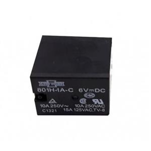 رله 6V پایه میلون بوبین کنار 4 پین 10A تایوانی مارک SONG CHUAN کد 801H-1A-C